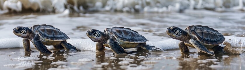 Fototapeta premium Sea turtle conservation efforts