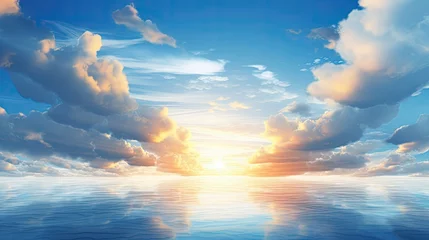 Foto op Plexiglas depth blue sky sun © vectorwin