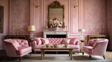 Fototapeta na wymiar sophisticated pink damask