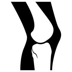 human knee icon, simple vector design