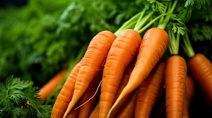 organic bunch carrot background