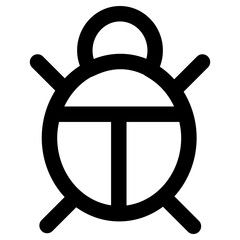 bug icon, simple vector design