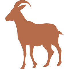 Fototapeta premium Goat Flat Silhouette