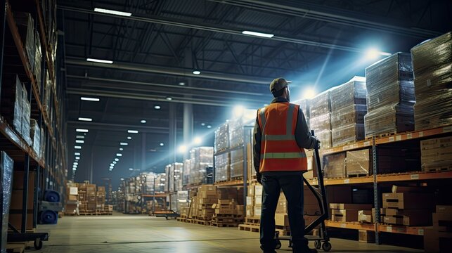 bright warehouse lights