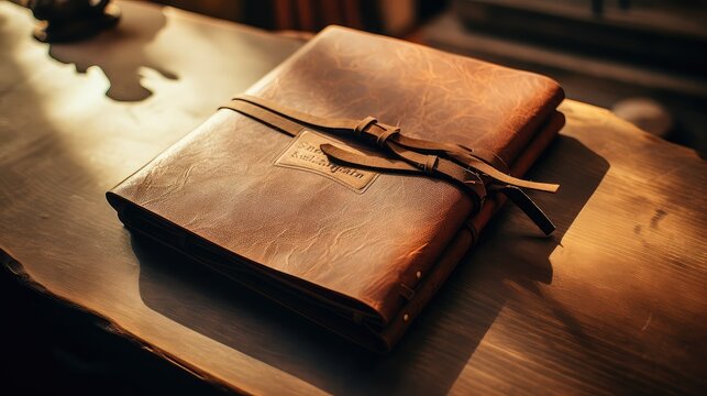 sketches brown leather book cover