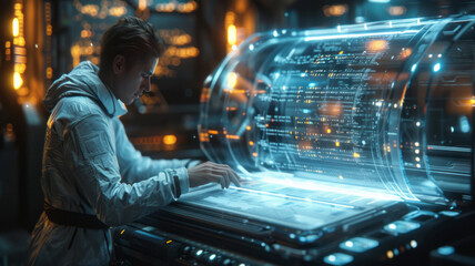 futuristic newsprinting machine,generative ai