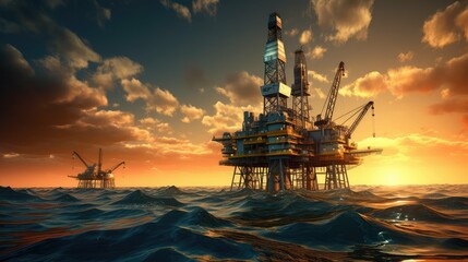 Fototapeta na wymiar rig oil and gas drilling
