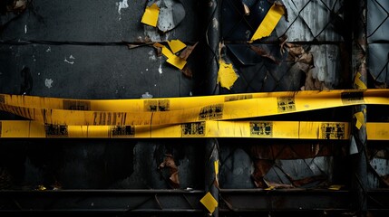 hazard black and yellow tape