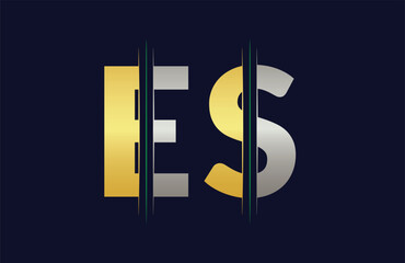 ES letter colorful logo in the circle. Vector Logo Illustration.