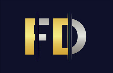 FD Letter logo design vector template.
