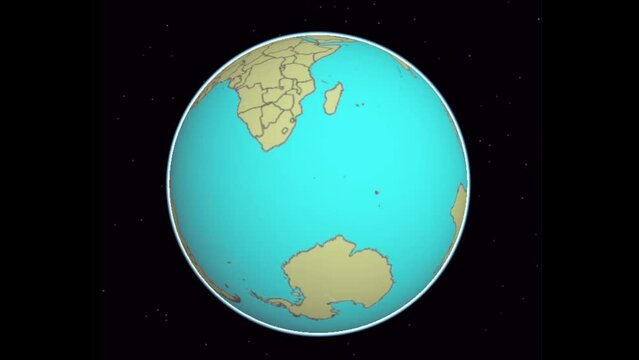 Earth showing Souh hemisphere