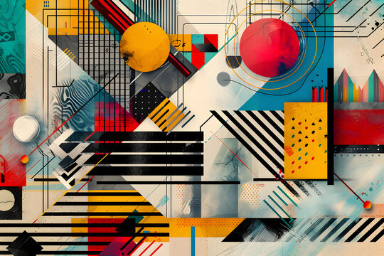 Exploring Geometry: An Artistic Rendering of Mathematical Principles in Visual Design