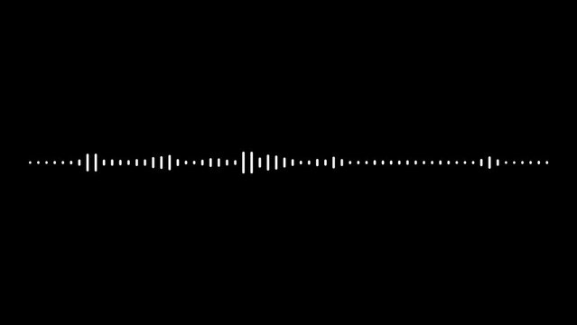 Abstract wave motion equalizer. Waveform audio spectrum animation. Black sound waves background. Digital audio spectrum wave effect, waveform beats, waveform analog