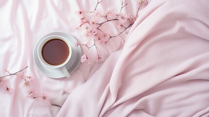 cozy pink flat lay