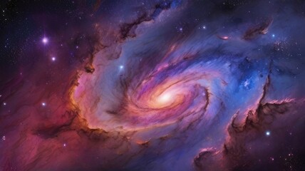 Fototapeta premium Beautiful galaxy planet background with vibrant colors