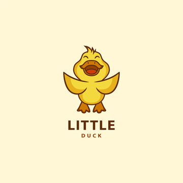 cartoon logo design little duck vector illustration 3