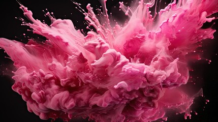 chaos abstract pink paint