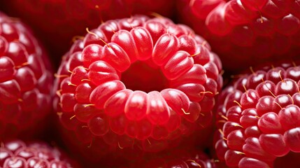 half closeup raspberry fruit