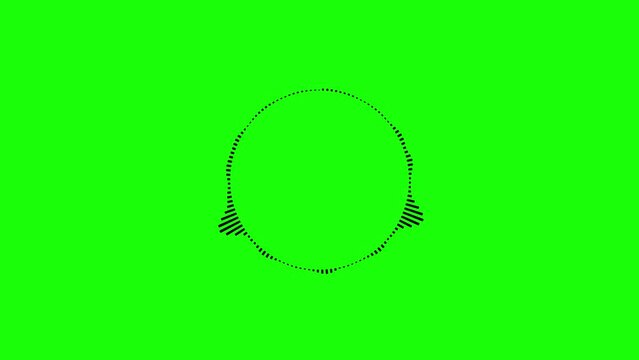 Circular graphic sound digital player waveform, 4k footage, music interface audio voice music sound color spectrum equalizer. 