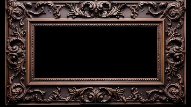 ornate brown picture frame