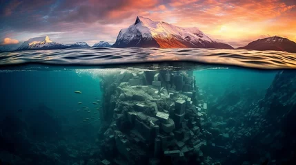 Fotobehang iceberg in the ocean © Aliaksei