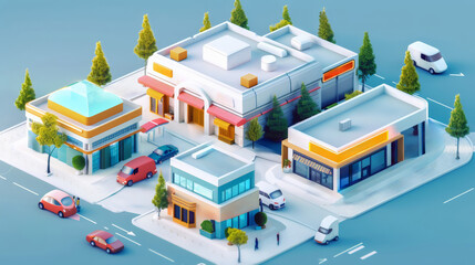 3D Isometric Flat Conceptual Image of Health Equity