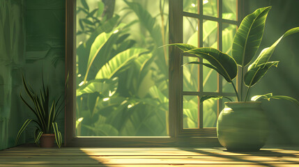 Obraz premium natural / leafy frame. space for copy. background, natural, leaves, botanical, border, nature