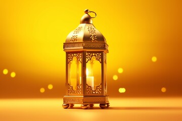 Eid mubarak and ramadan kareem greetings with islamic lantern and mosque. Eid al fitr background