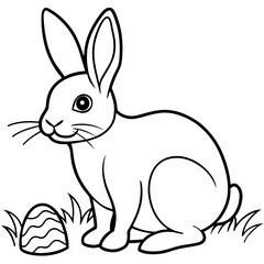 Easter bunny rabbit silhouette graphics vector illustration,Easter line art,Easter Svg Design,Laser Cut File Cricut,paper cut and printing,easter SVG,spring svg,Easter for Kids bundle