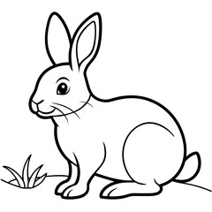 Fototapeta na wymiar Easter bunny rabbit silhouette graphics vector illustration,Easter line art,Easter Svg Design,Laser Cut File Cricut,paper cut and printing,easter SVG,spring svg,Easter for Kids bundle