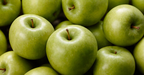 Fresh Assortment of Green Apples