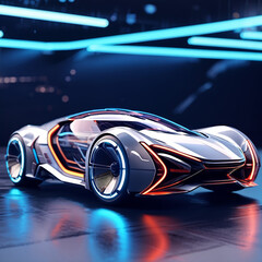 a futuristic car model