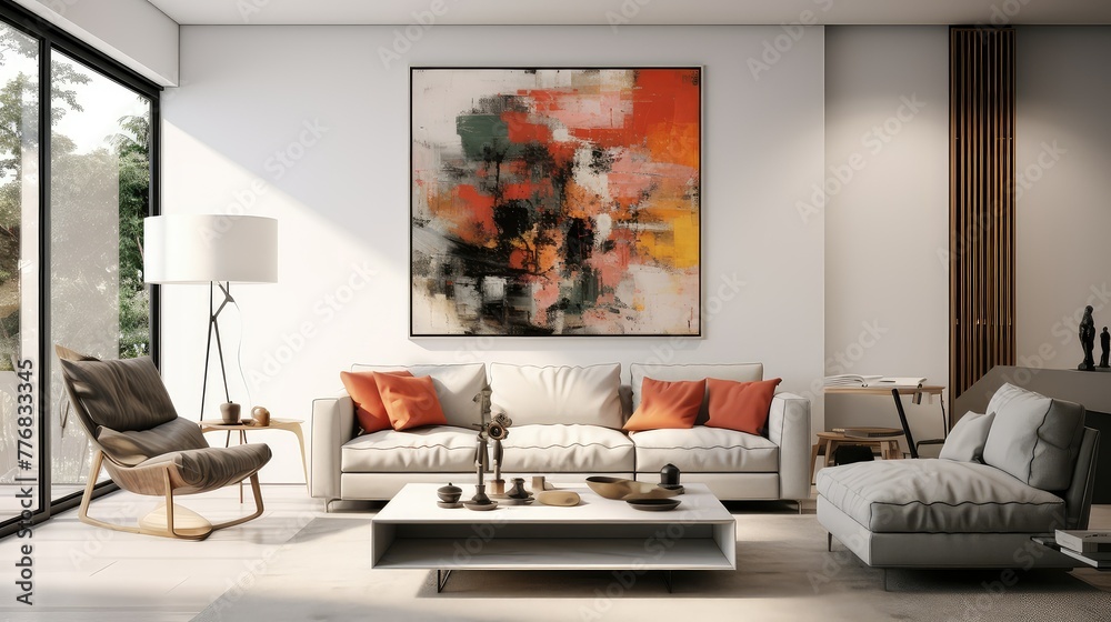 Wall mural furniture art interior