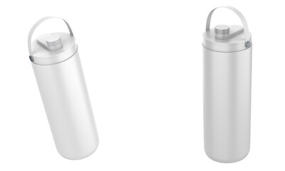 Sport Bottle Mockup Isolated On White Background. 3d illustration