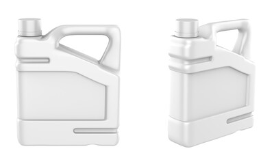Blank Plastic Jerry Can For Branding And Mock up, 3d Render Illustration.