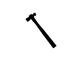 Hammer icon vector. Hammer vector design and illustration. Hammer silhouette isolated white background