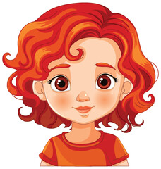 Vector illustration of a smiling young girl - 776840153