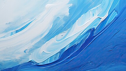 canvas blue acrylic paint strokes - obrazy, fototapety, plakaty