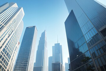 Fototapeta na wymiar skyscrapers in a city