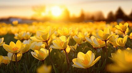 tulip yellow spring flower