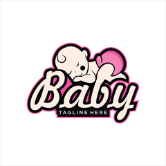 baby logo, design inspiration, illustration, vector