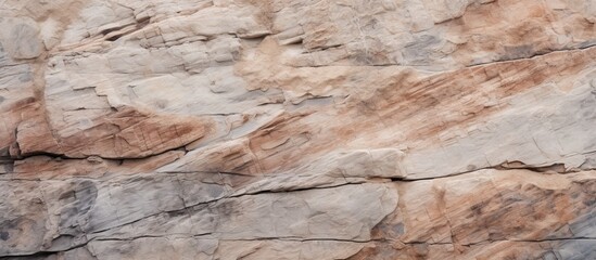Fototapeta premium A determined man is scaling a steep rock surface while ascending a rugged mountain peak