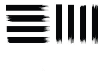 Set of vector paint brush stroke, ink splatter and artistic design elements. Dirty watercolor texture, box, frame, grunge background, splash or creative shape for social media. Abstract drawing.