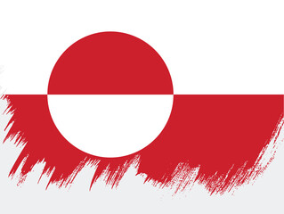 Flag of Greenland, vector graphic design