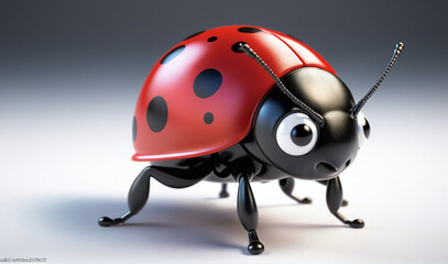 Fototapeta premium ladybug on white background
