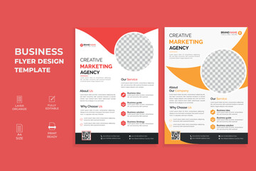  A bundle of flyer designs in a4 size, business flyer design, corporate flyer template, promotion flyer, flyer template, brochure, magazine or poster, leaflet. - obrazy, fototapety, plakaty
