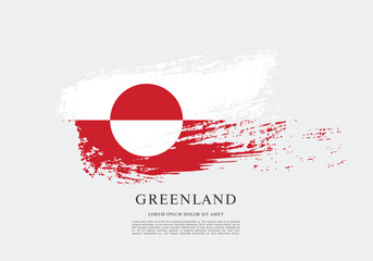 Flag of Greenland, vector graphic design