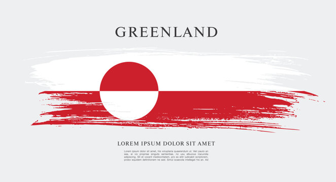 Flag of Greenland, vector graphic design