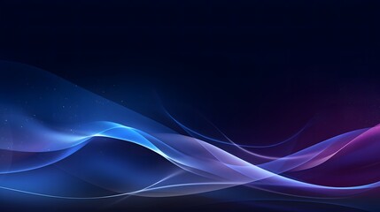 Blue abstract background with a dark sky, flowing lines of light in shades of purple and blue. The background is dark and starry, creating an atmosphere of mystery and depth. For PPT, Background