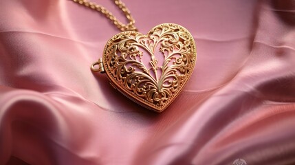 romantic pink and gold hearts